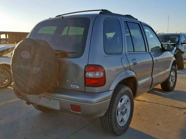 KNDJB723125104775 - 2002 KIA SPORTAGE TAN photo 4