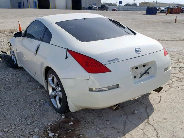 JN1BZ34D78M702336 - 2008 NISSAN 350Z COUPE WHITE photo 3