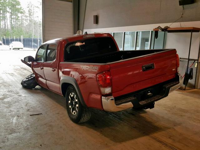 3TMCZ5AN9HM047028 - 2017 TOYOTA TACOMA DOU RED photo 3