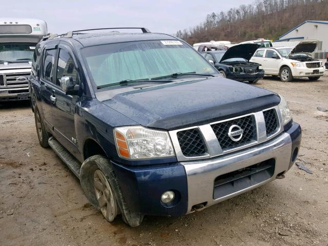 5N1AA08B56N741307 - 2006 NISSAN ARMADA SE BLUE photo 1