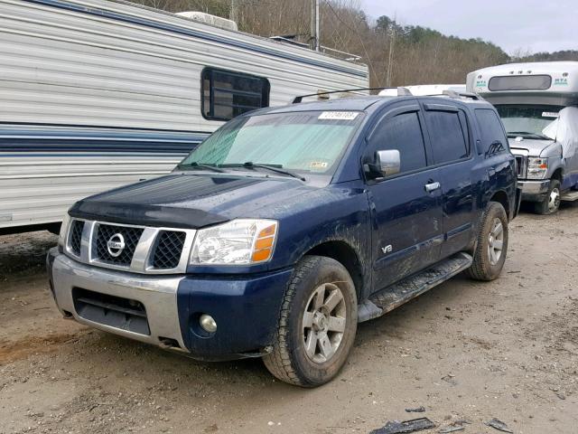 5N1AA08B56N741307 - 2006 NISSAN ARMADA SE BLUE photo 2