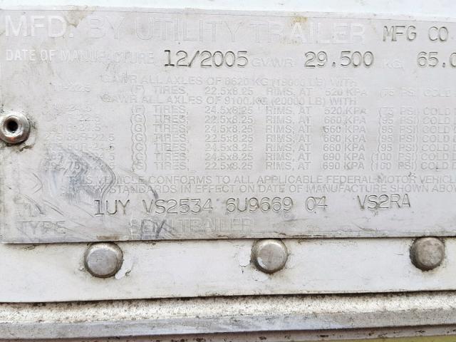 1UYVS25346U966904 - 2006 UTILITY TRAILER 白色 照片 9