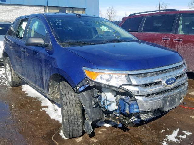 2FMDK3GC3DBC45789 - 2013 FORD EDGE SE BLUE photo 1