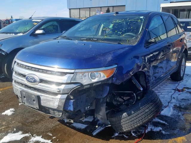 2FMDK3GC3DBC45789 - 2013 FORD EDGE SE BLUE photo 2