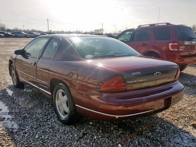 2G1WW12M9X9239876 - 1999 CHEVROLET MONTE CARL MAROON photo 3