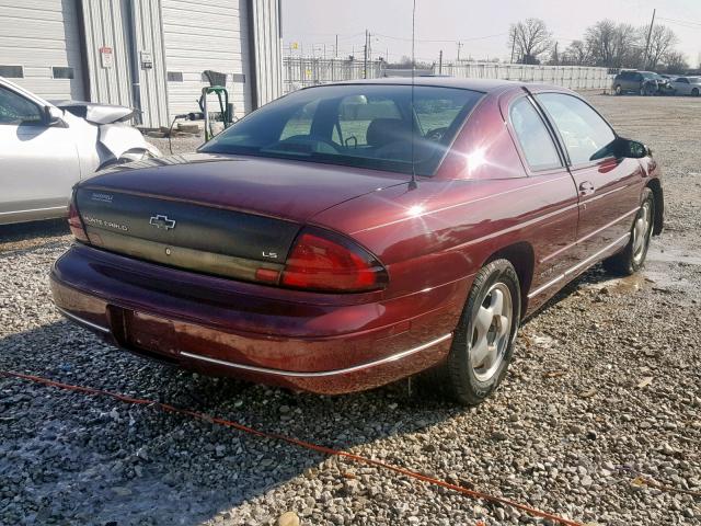 2G1WW12M9X9239876 - 1999 CHEVROLET MONTE CARL MAROON photo 4