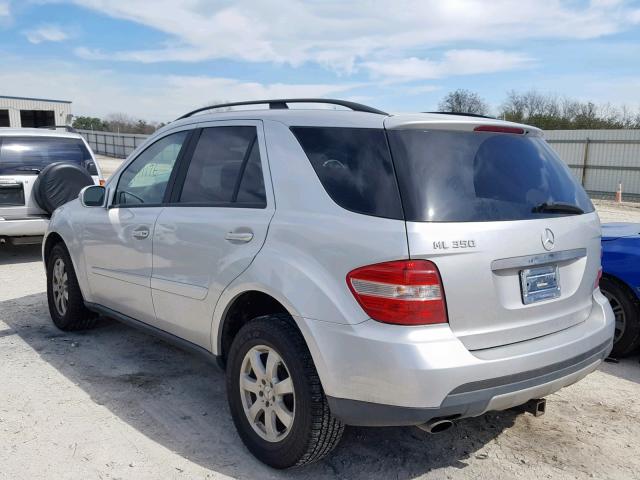 4JGBB86E36A000528 - 2006 MERCEDES-BENZ ML 350 SILVER photo 3