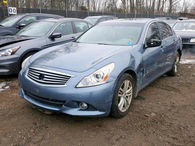 JN1CV6AR3AM461740 - 2010 INFINITI G37 BLUE photo 2