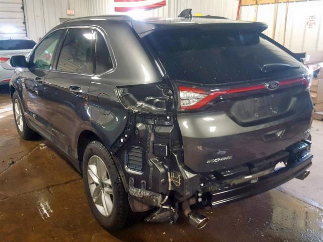 2FMPK4J82HBB72315 - 2017 FORD EDGE SEL GRAY photo 3