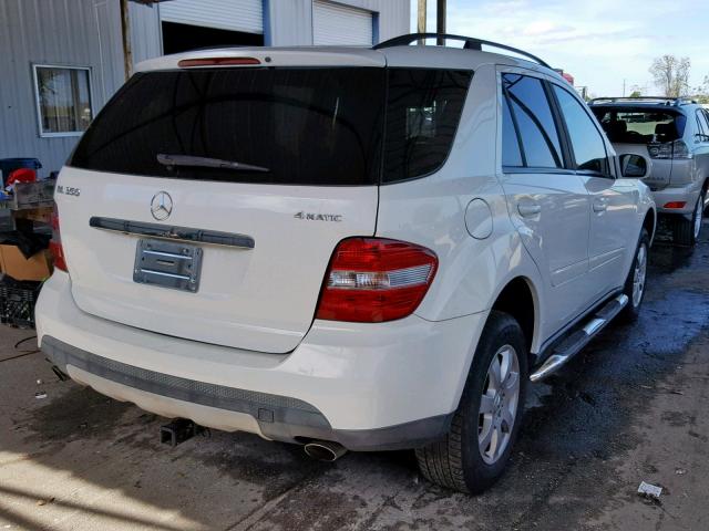 4JGBB86E67A166205 - 2007 MERCEDES-BENZ ML 350 WHITE photo 4