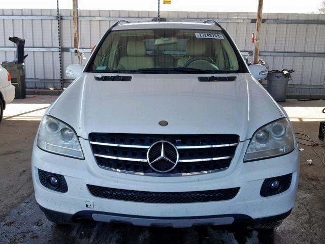 4JGBB86E67A166205 - 2007 MERCEDES-BENZ ML 350 WHITE photo 9