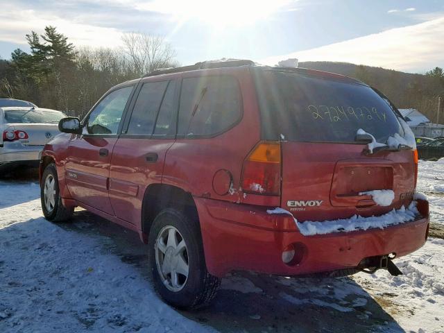 1GKDT13S822145164 - 2002 GMC ENVOY RED photo 3