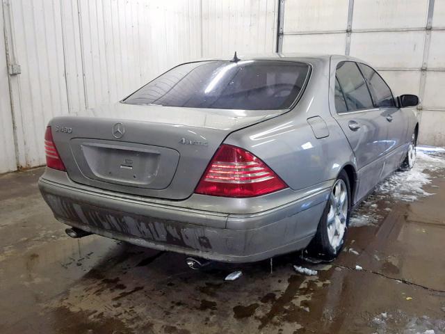 WDBNG83J73A368404 - 2003 MERCEDES-BENZ S 430 4MAT SILVER photo 4