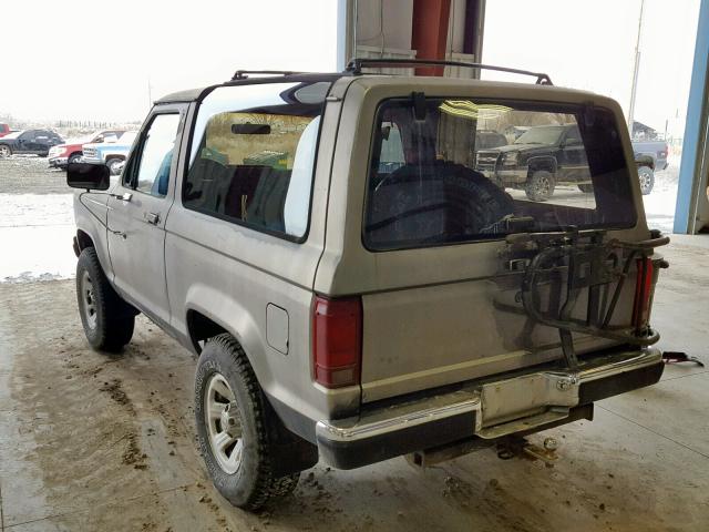 1FMCU14T4JUA71719 - 1988 FORD BRONCO II GRAY photo 3