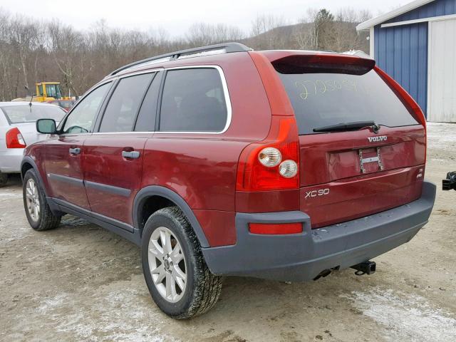 YV1CZ911251149245 - 2005 VOLVO XC90 T6 RED photo 3