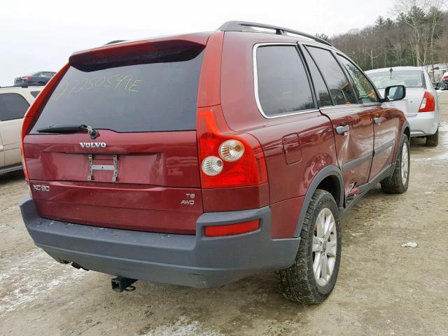 YV1CZ911251149245 - 2005 VOLVO XC90 T6 RED photo 4