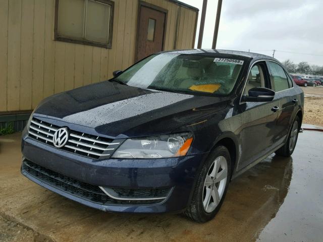 1VWBN7A35DC077525 - 2013 VOLKSWAGEN PASSAT SE BLUE photo 2