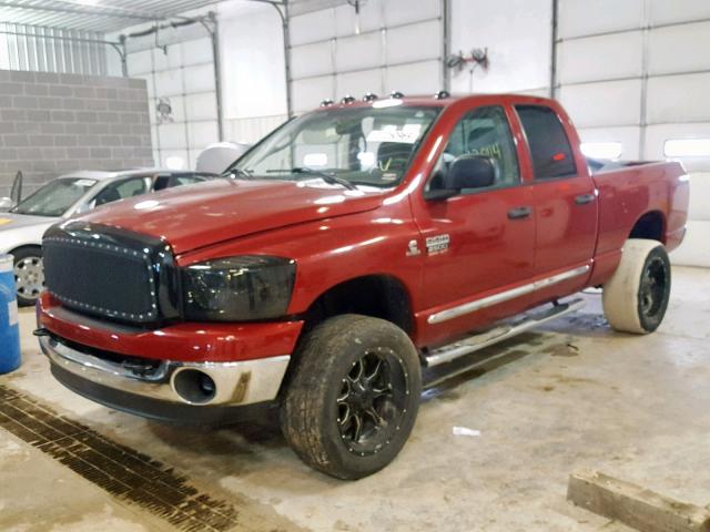 3D7KS28LX9G563570 - 2009 DODGE RAM 2500 MAROON photo 2