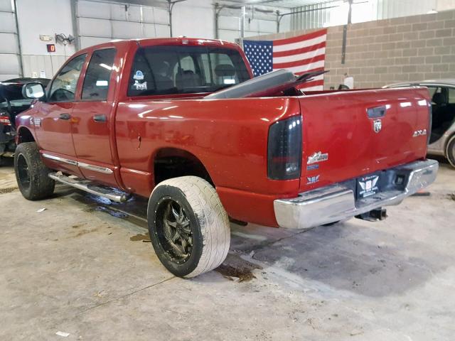 3D7KS28LX9G563570 - 2009 DODGE RAM 2500 MAROON photo 3