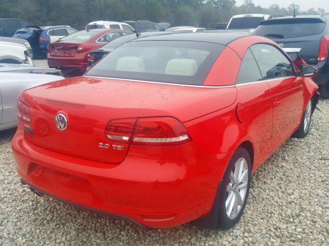 WVWBW8AH7FV002575 - 2015 VOLKSWAGEN EOS KOMFOR RED photo 4