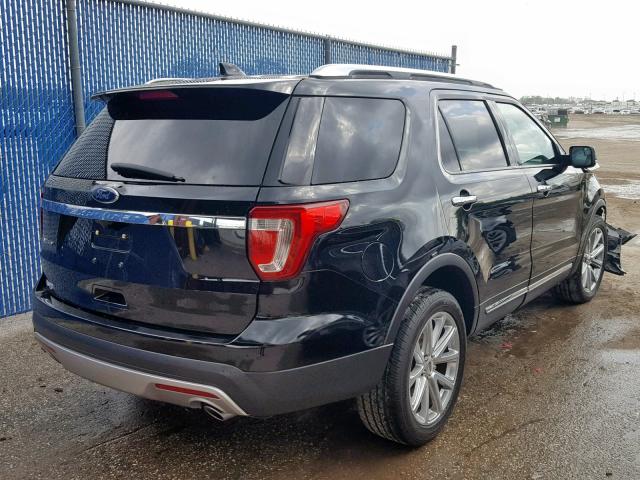 1FM5K7F82HGC22821 - 2017 FORD EXPLORER L BLACK photo 4