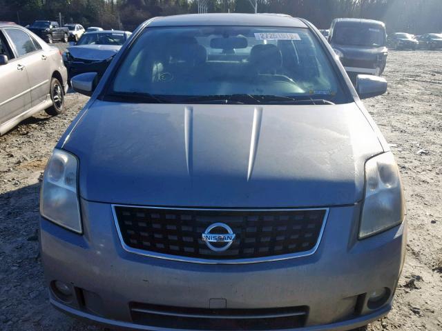 3N1AB61E38L716694 - 2008 NISSAN SENTRA 2.0 GRAY photo 9