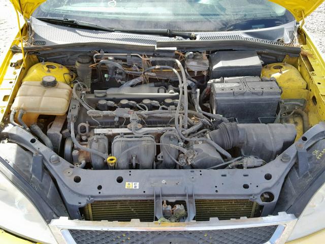 3FAFP31NX5R119981 - 2005 FORD FOCUS ZX3 YELLOW photo 7