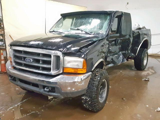 1FTSX31FXYEB14059 - 2000 FORD F350 SRW S BLACK photo 2