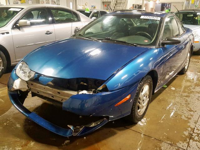 1G8ZY12701Z312066 - 2001 SATURN SC2 BLUE photo 2