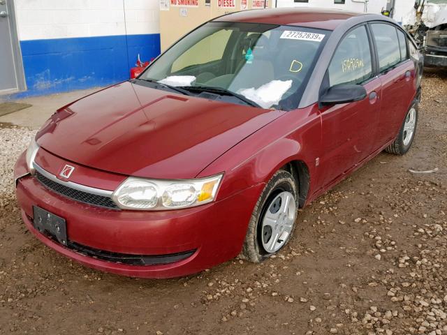 1G8AG52F64Z169708 - 2004 SATURN ION LEVEL MAROON photo 2