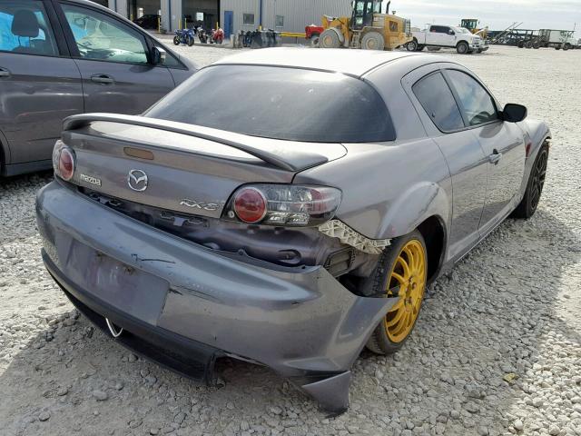 JM1FE17N040133480 - 2004 MAZDA RX8 GRAY photo 4