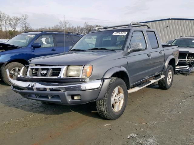 1N6ED27Y9YC349621 - 2000 NISSAN FRONTIER C GRAY photo 2