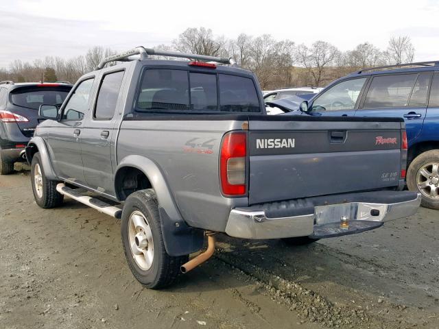 1N6ED27Y9YC349621 - 2000 NISSAN FRONTIER C GRAY photo 3