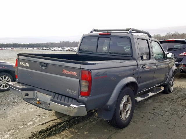 1N6ED27Y9YC349621 - 2000 NISSAN FRONTIER C GRAY photo 4