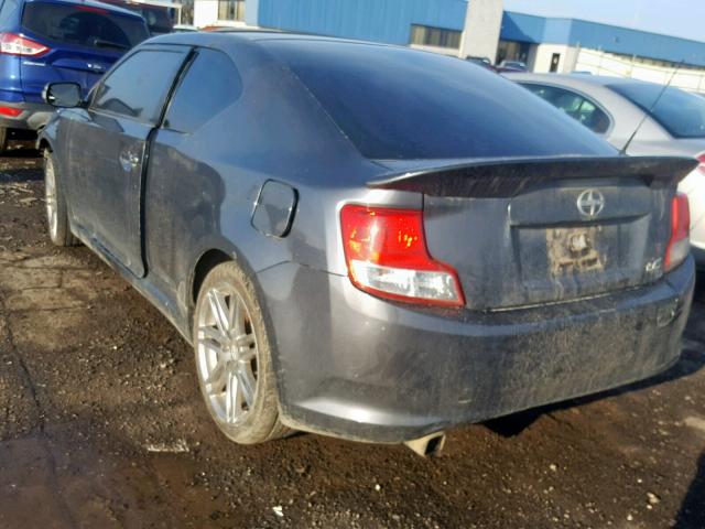 JTKJF5C78B3017017 - 2011 TOYOTA SCION TC CHARCOAL photo 3