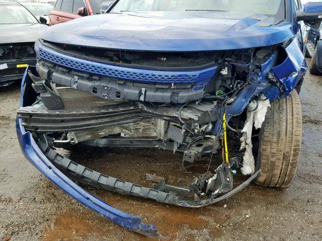 1FM5K8F84FGA25104 - 2015 FORD EXPLORER L BLUE photo 9