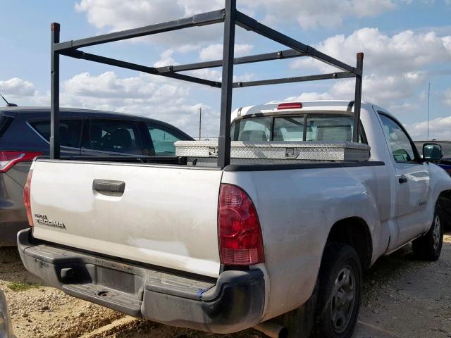 5TENX4CN7AZ674874 - 2010 TOYOTA TACOMA WHITE photo 4