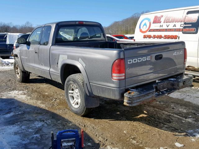 1B7GG32N32S615461 - 2002 DODGE DAKOTA SPO GRAY photo 3