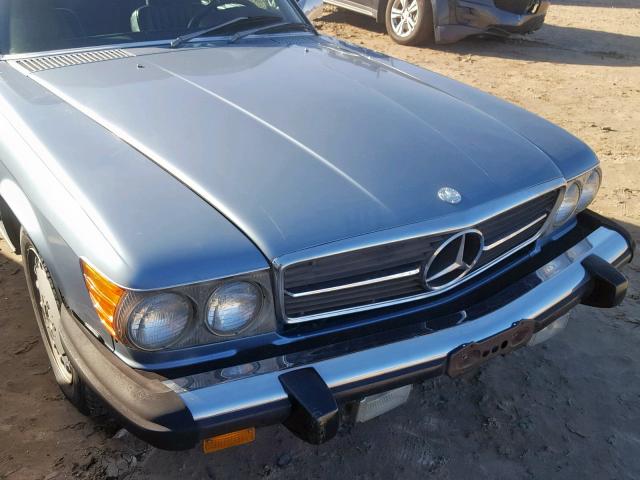 WDBBA48DXJA075996 - 1988 MERCEDES-BENZ 560 SL GRAY photo 9