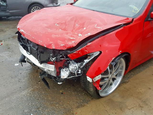 JNKCV64E48M128512 - 2008 INFINITI G37 BASE RED photo 9