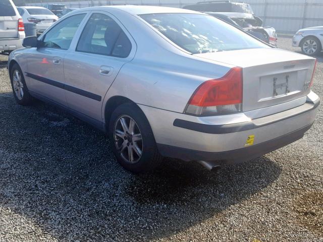 YV1RS58D522099289 - 2002 VOLVO S60 2.4T SILVER photo 3