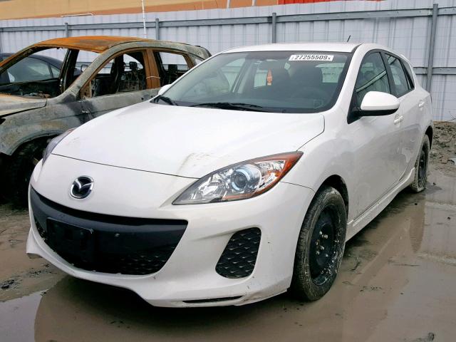 JM1BL1L70D1802756 - 2013 MAZDA 3 I WHITE photo 2