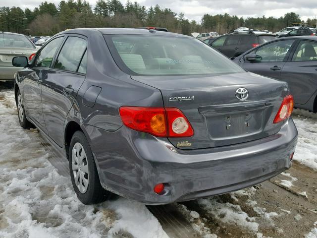 JTDBL40E299042021 - 2009 TOYOTA COROLLA BA GRAY photo 3