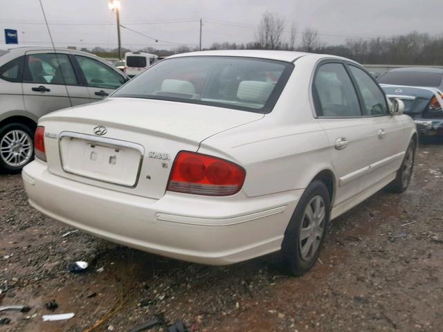 KMHWF25H34A057520 - 2004 HYUNDAI SONATA GL WHITE photo 4