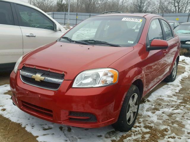 KL1TD5DE2AB073629 - 2010 CHEVROLET AVEO LS RED photo 2