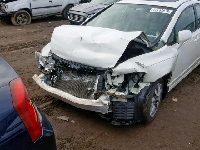 1HGFA16939L005676 - 2009 HONDA CIVIC EXL WHITE photo 9