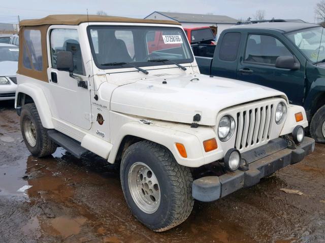 1J4FY49SXWP722729 - 1998 JEEP WRANGLER / WHITE photo 1