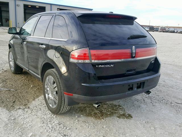 2LMDU88C69BJ04555 - 2009 LINCOLN MKX BLACK photo 3