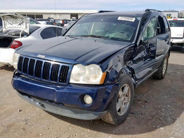 1J4HS48N86C160777 - 2006 JEEP GRAND CHER BLUE photo 2