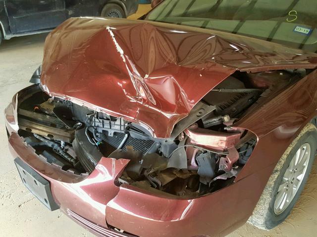 1G4HP57257U170825 - 2007 BUICK LUCERNE CX BURGUNDY photo 9